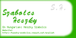 szabolcs heszky business card